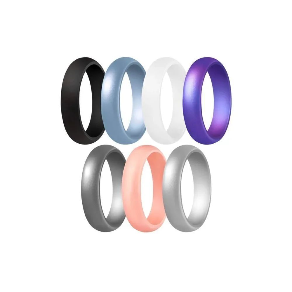 Silicone Wedding Bands Pack of 7
